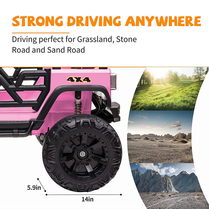 Load image into Gallery viewer, 2-Seater Electric Ride-On Jeep with MP3 Player and LED Lights for Kids - Remote Control Included
