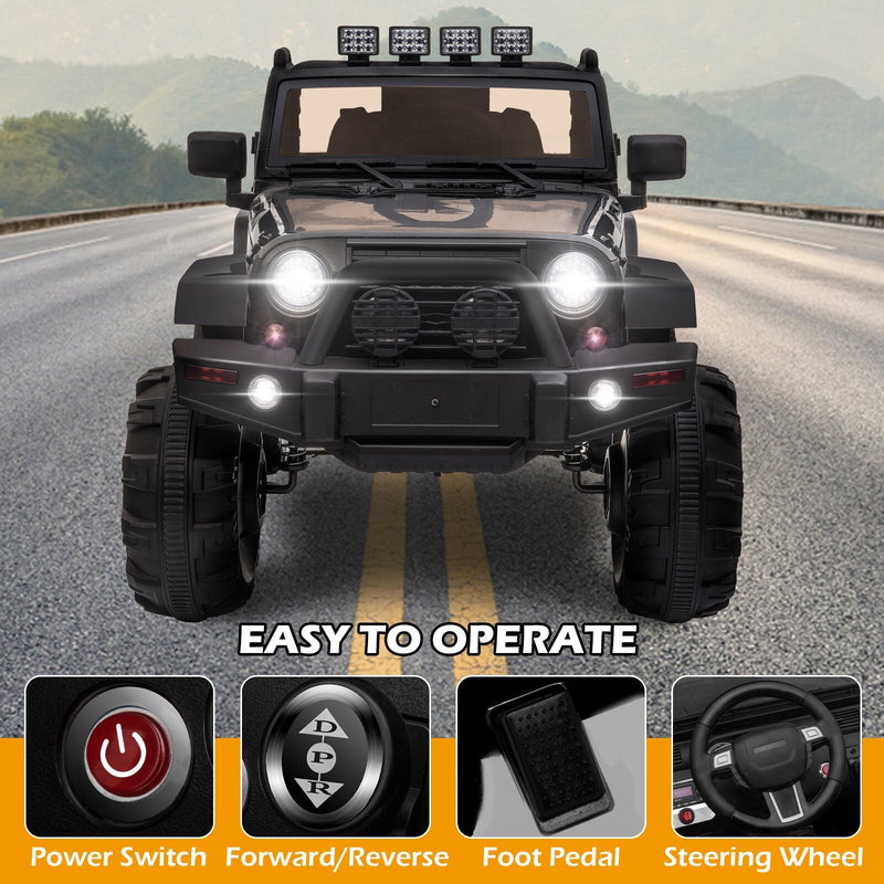 Load image into Gallery viewer, 12V Electric Ride-On Jeep Truck for Kids with Remote Control and 3 Speed Settings
