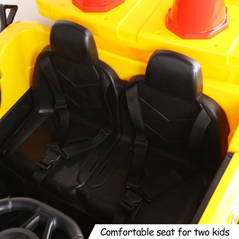 Load image into Gallery viewer, 12V 2-Passenger Ride On Dump Truck with Remote Controlled Electric Construction Vehicle
