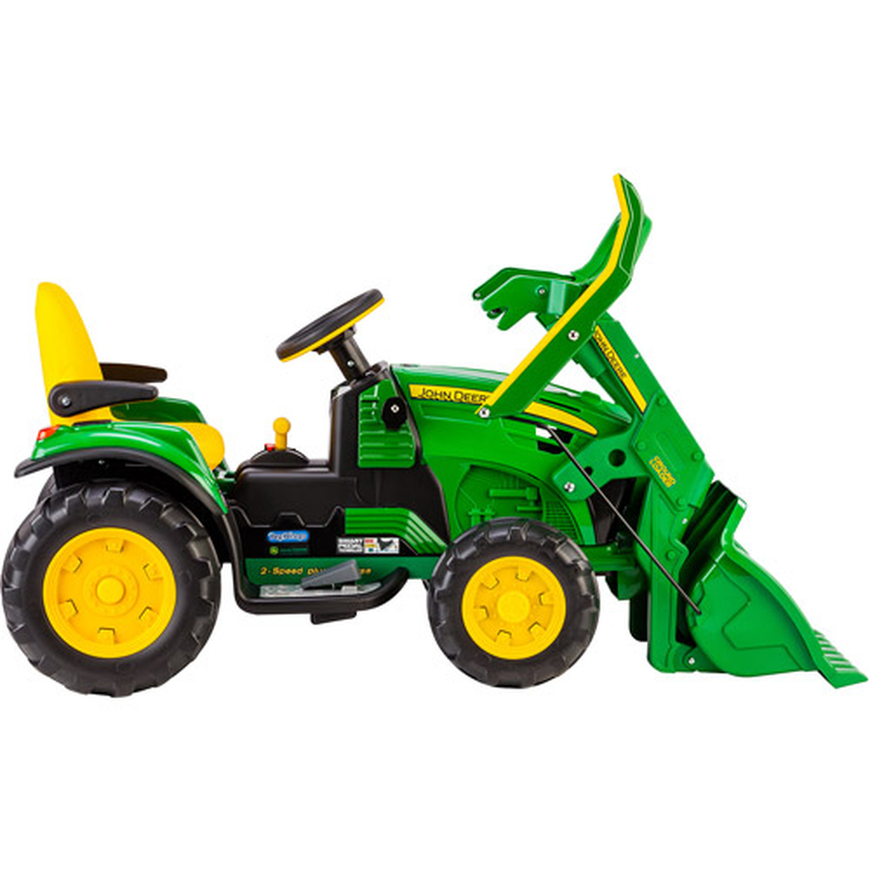 Load image into Gallery viewer, Adjustable Seat 12V Battery-Powered Ride-On Ground Loader with Flip-up Armrests
