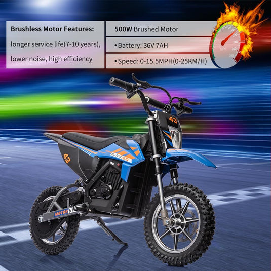 36V Battery-Powered Off-Road Electric Ride-On Motorcycle for Kids