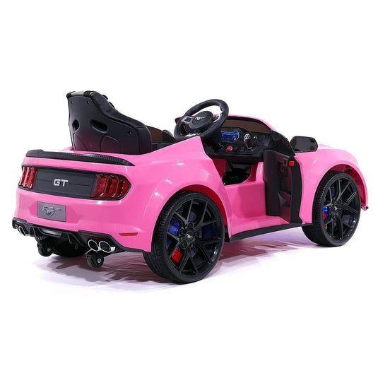 24V KIDS GIRLS RIDE ON FORD MUSTANG GT DELUXE EDITION VEHICLE, DUAL HIGH-PERFORMANCE ENGINES+REMOTE CONTROL