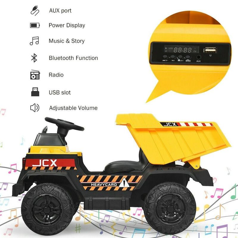 Load image into Gallery viewer, Electric Dump Truck Ride-On Toy for Kids - Perfect Gift for Construction Enthusiasts!

