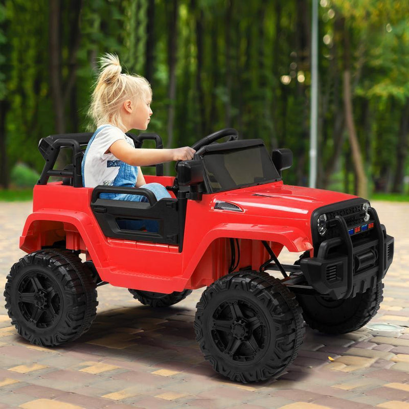 Load image into Gallery viewer, Electric 12V Red Kids Ride-On Truck with 2.4G Remote Control and 3 Speed Modes
