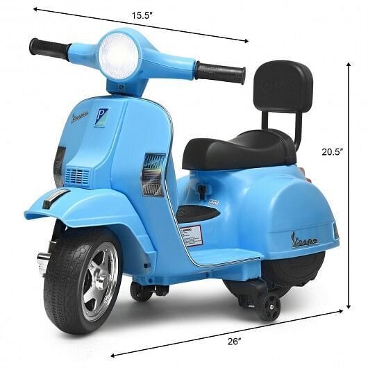 Load image into Gallery viewer, 6V Kids Vespa Scooter Motorcycle for Toddlers in Dark Blue
