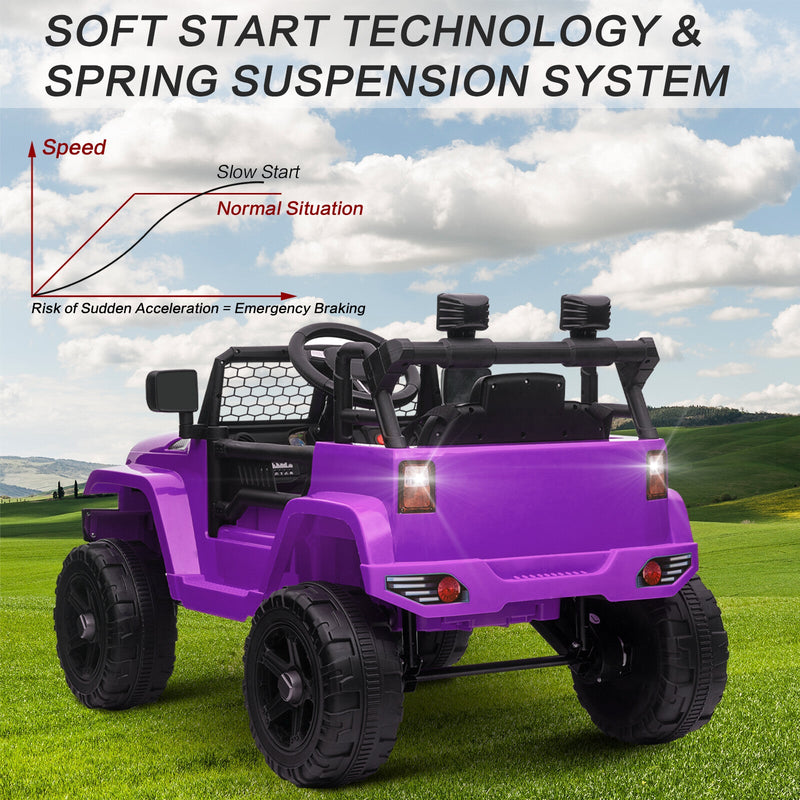 Load image into Gallery viewer, 12V Kids Ride-On Truck with Remote Control, Power Wheels, and LED Lights
