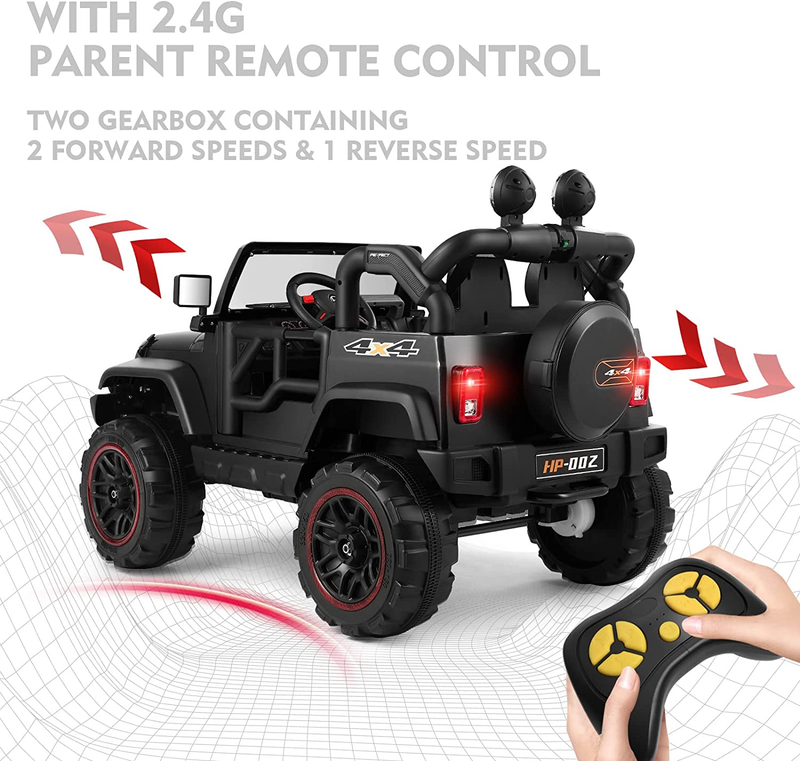 Load image into Gallery viewer, 2 Seater Electric Ride-on Truck with Car Cover and Parental Remote Control - 12V Kids Vehicle
