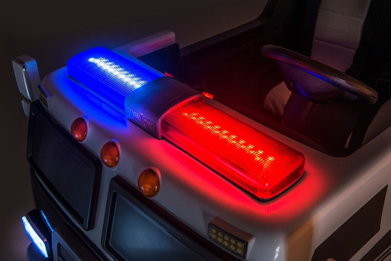 Load image into Gallery viewer, SUPERtrax® Large Truck Emergency Children&#39;s Ride On 4WD Law Enforcement Vehicle - Ebony.
