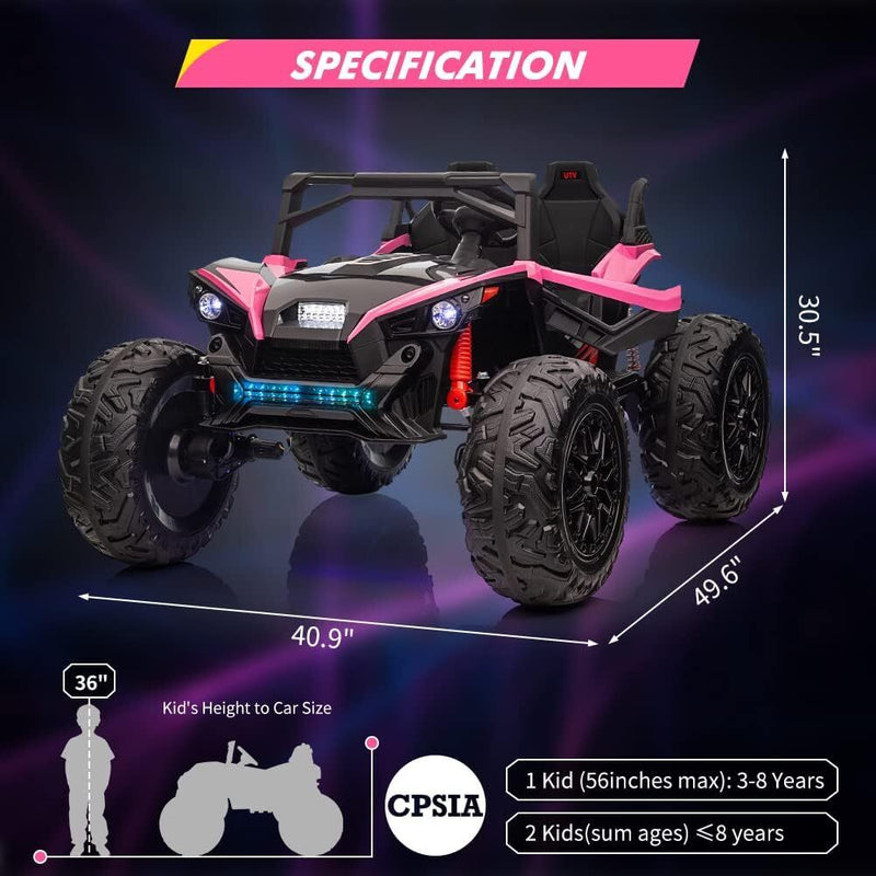 Load image into Gallery viewer, 24V 2 Seater Electric UTV with Remote Control Steering 4x4 Off-Road Vehicle Sound System LED Lights
