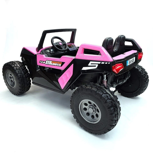 Pink 24V Children's Ride on Car 4×4 UTV Buggy with 2 Seats, Remote Control, and Bluetooth Connectivity