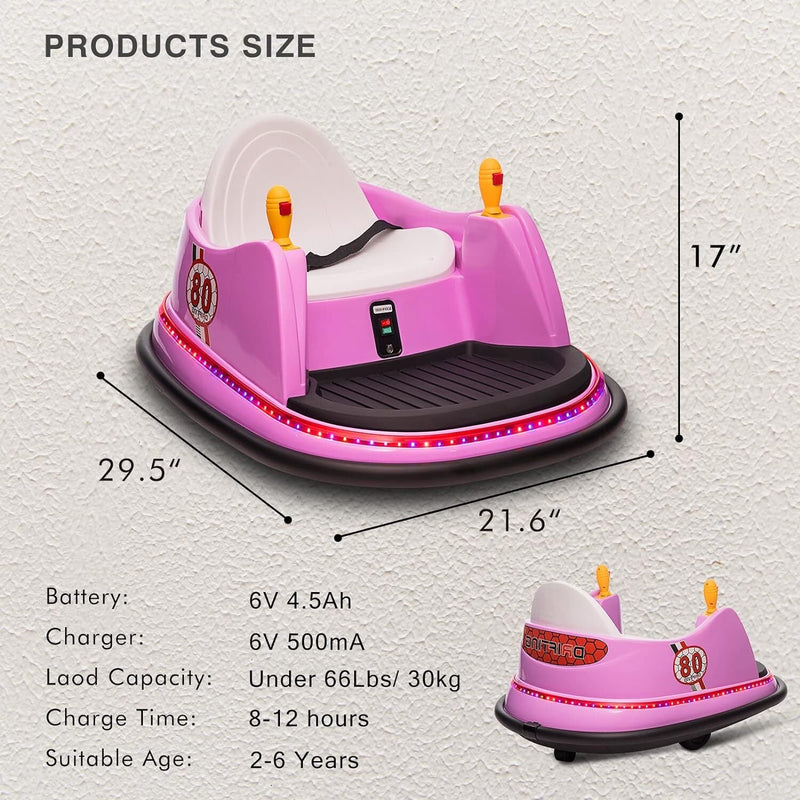 Load image into Gallery viewer, 6V Electric Ride-On Bumper Car with Remote Control for Kids and Toddlers
