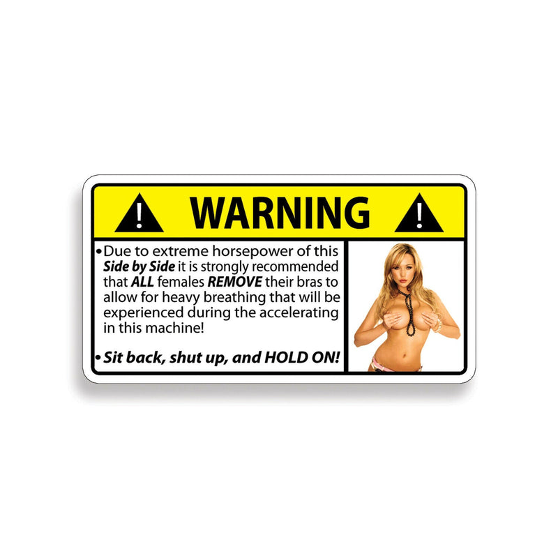 Load image into Gallery viewer, Warning! Females Remove All Bra's Sticker

