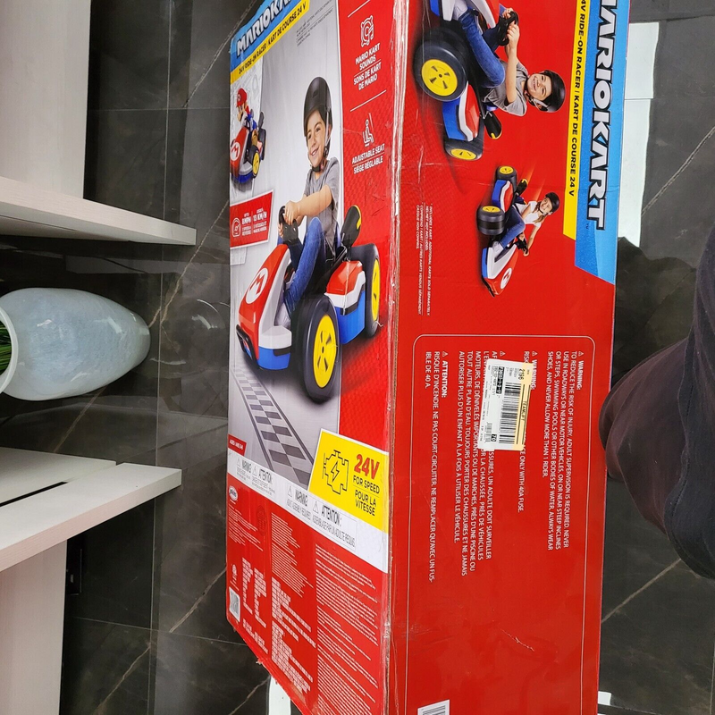 Load image into Gallery viewer, Super Mario Kart 24V Battery-Powered Ride-On Racer with 3 Speeds - Speeds Up to 8 MPH
