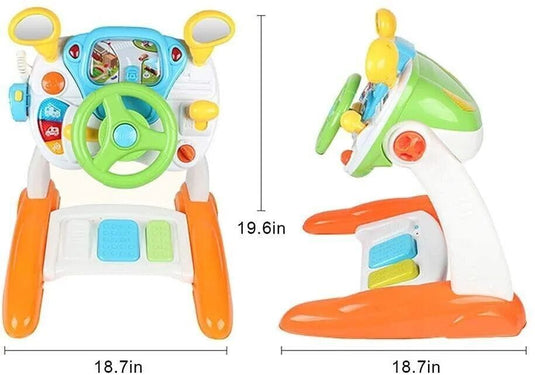Interactive Toy Steering Wheel for Toddlers - Perfect for Imaginative Play and Motor Skills Development