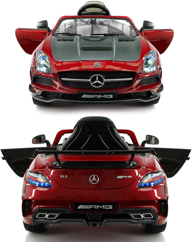Load image into Gallery viewer, 2023 Red Carbon SLS AMG Mercedes Benz Car for Children 12V Electric Ride-On Toy
