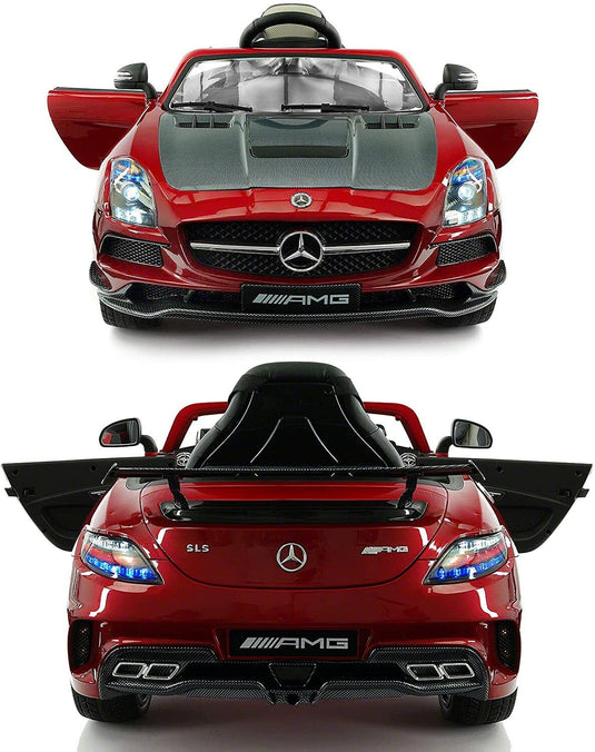 2023 Red Carbon SLS AMG Mercedes Benz Car for Children 12V Electric Ride-On Toy