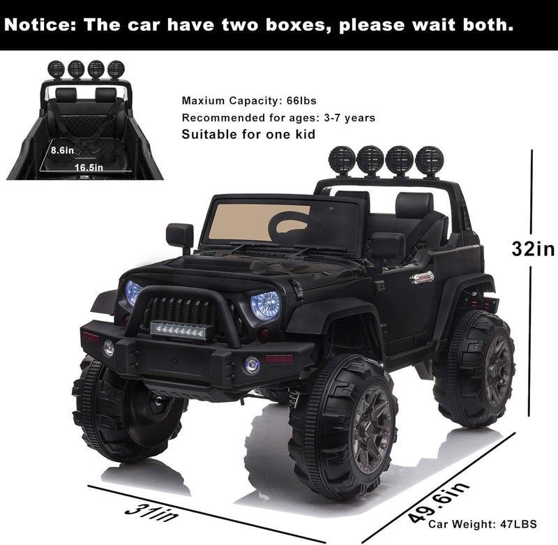 Load image into Gallery viewer, 12V Electric Ride-On Pickup Truck for Kids with 3 Speeds and Remote Control
