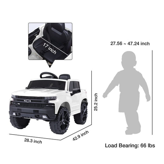 Chevrolet Silverado 12V Kids Electric Ride-On Truck for Boys and Girls