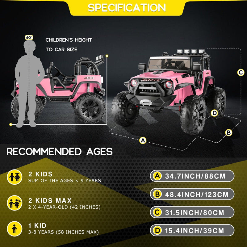 Load image into Gallery viewer, Electric 2 Seater Kids Ride On Truck with Remote Control and Powerful 200W Motors - 3 Speed Options and Long-Lasting Battery
