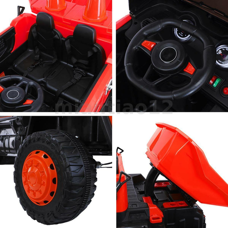 Load image into Gallery viewer, 12V Electric Construction Toy - Dump Truck with Moving Bed and Shovel
