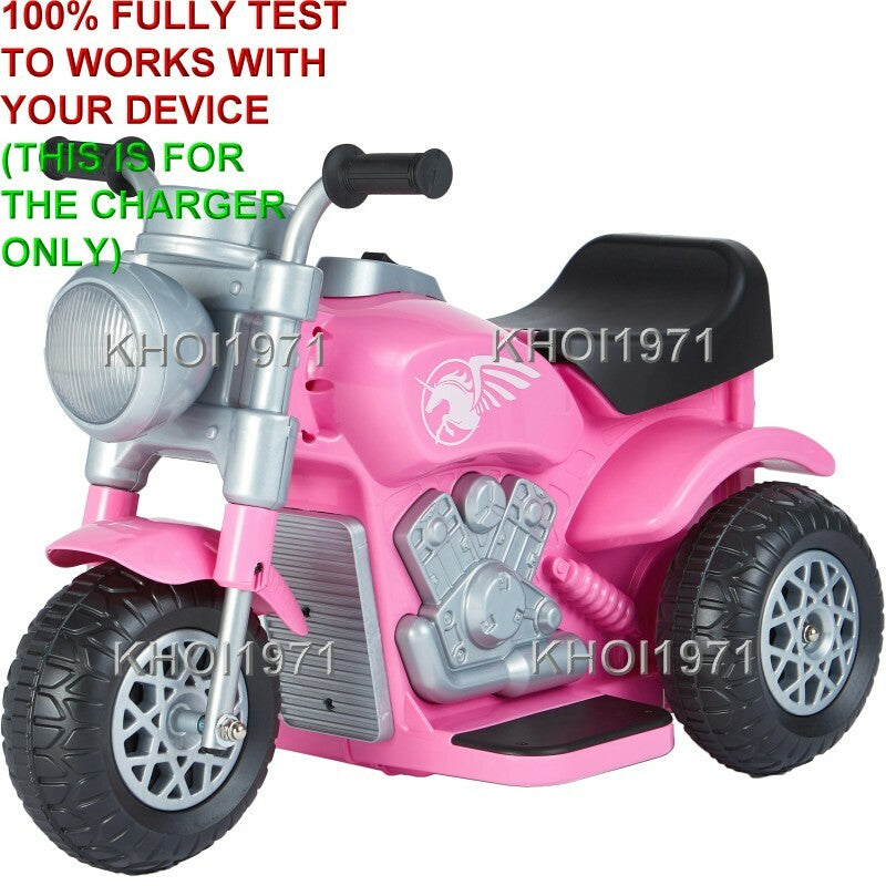 Load image into Gallery viewer, AC Wall Charger Adapter for 6V Battery 3-Wheel Ride-On Motorcycle Toy in Blue and Red
