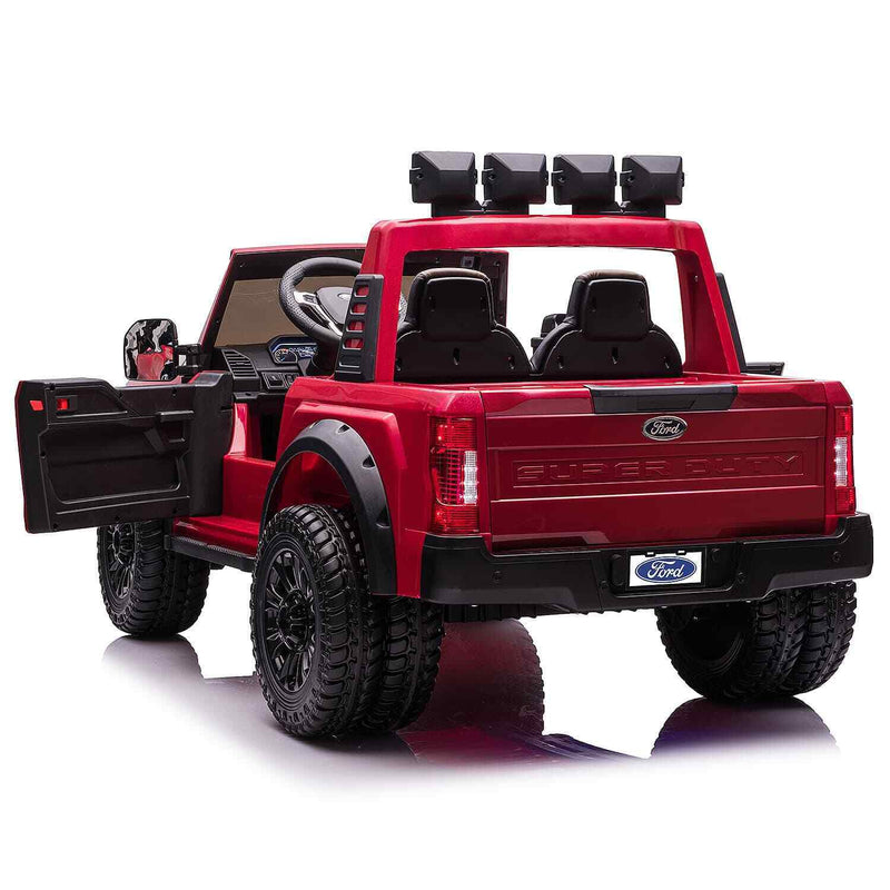 Load image into Gallery viewer, 24V 2 Seater Ford F450 Exclusive Edition Children&#39;s Ride-On Truck, Illuminated with Remote Control - Crimson

