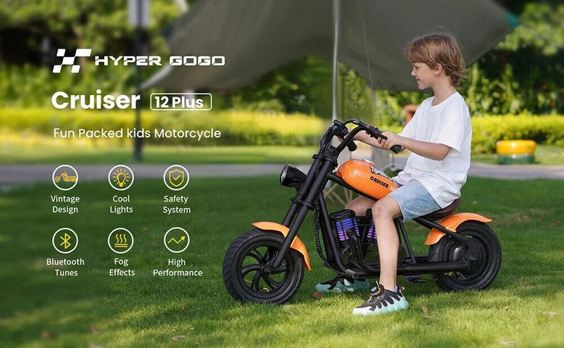 Load image into Gallery viewer, 24V Children&#39;s Boys Ride On Motorbike Chopper Bicycle 160W Engine 10MPH Velocity, Distance Tracker, Mist
