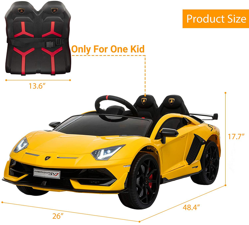 Load image into Gallery viewer, Uenjoy 12V Children&#39;s Electric Ride-On Car Lamborghini Aventador SVJ Powered Toy
