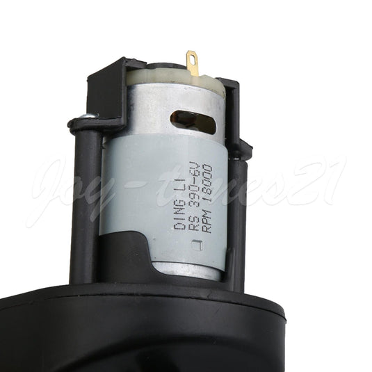 Motorized Gearbox for Electric Car or Bike - Replacement Part, 18000 RPM, 6V, Durable Black Plastic