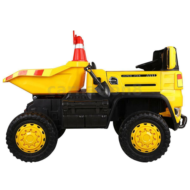 Load image into Gallery viewer, 12V Four-wheel Drive Construction Truck 2.4G Remote Control/App Control Children&#39;s Electric Ride On Vehicle
