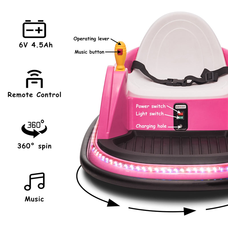 Load image into Gallery viewer, 6V Electric Ride-On Bumper Car with Remote Control for Kids and Toddlers
