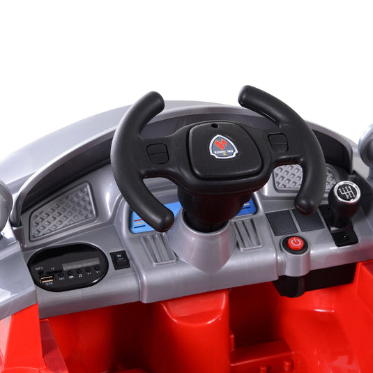 Interactive 6v Electric Fire Truck for Kids with Remote Control and Music