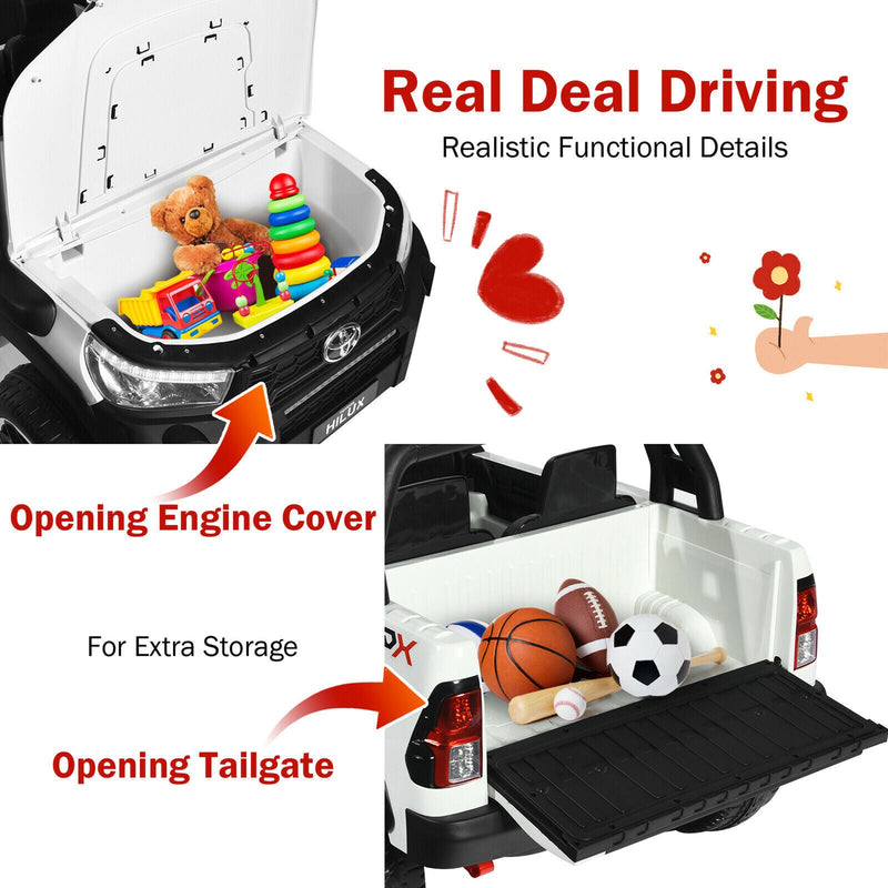 Load image into Gallery viewer, 2x12V Authorized Toyota Hilux Ride On Truck Car 2-Passenger 4WD with Remote Control
