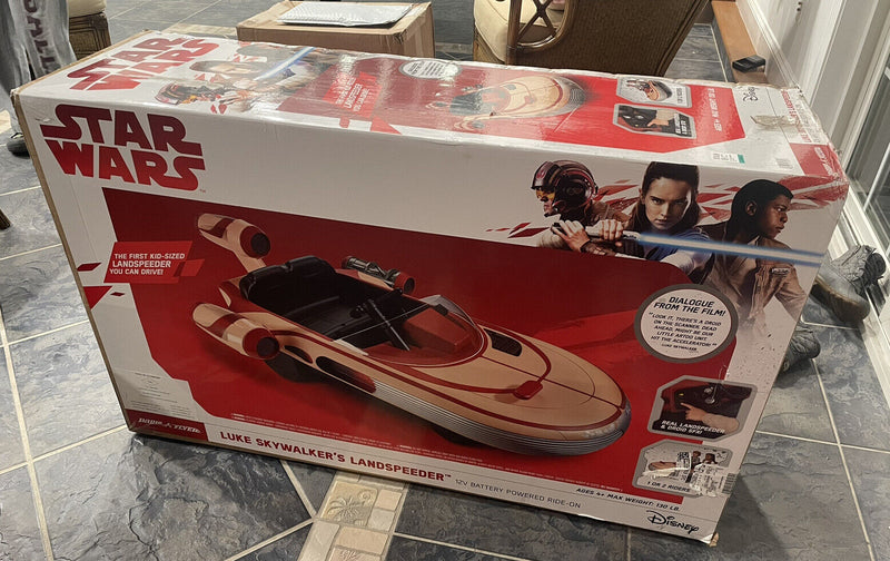Load image into Gallery viewer, Radio Flyer Star Wars 12V Luke Skywalkers Landspeeder Electric Ride On - Brand New
