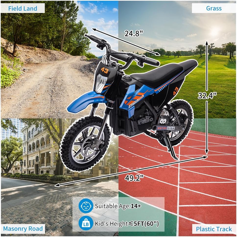 Load image into Gallery viewer, 36V Electric Off-Road Bike for Children, Ride-on Motorbike 500W Brushed Engine Adjustable Speed
