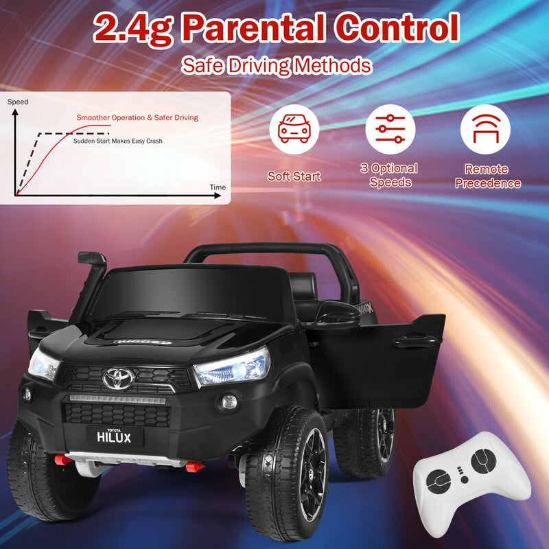 Load image into Gallery viewer, 2x12V Official Toyota Hilux Ride On Truck Car 2-Seater 4WD with Remote Control
