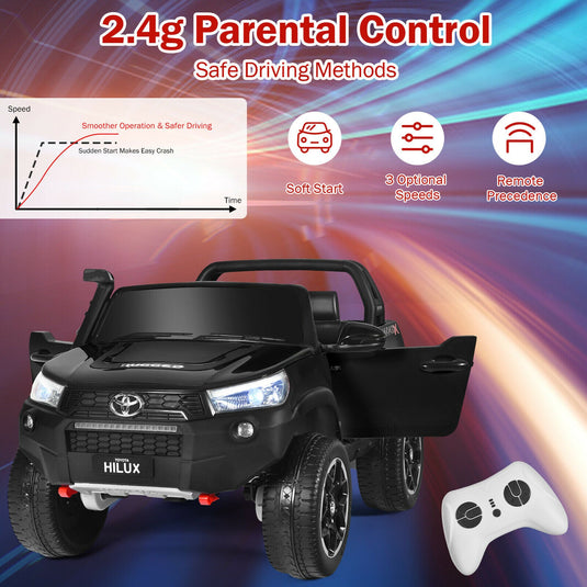 2x12V Official Toyota Hilux Ride On Truck Car 2-Seater 4WD with Remote Control