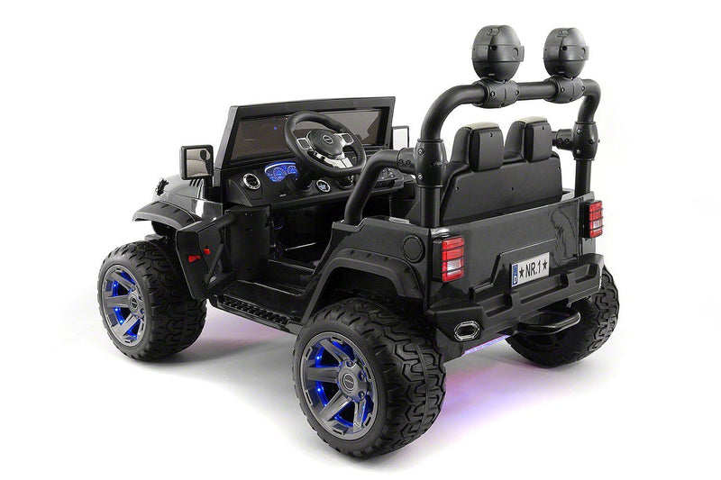 Load image into Gallery viewer, 24V DUAL SEAT CHILDREN&#39;S RIDE-ON VEHICLE JEEP CAR TOY WITH 2 HIGH-PERFORMANCE ENGINES, PNEUMATIC WHEELS, MUSIC PLAYER + REMOTE CONTROL
