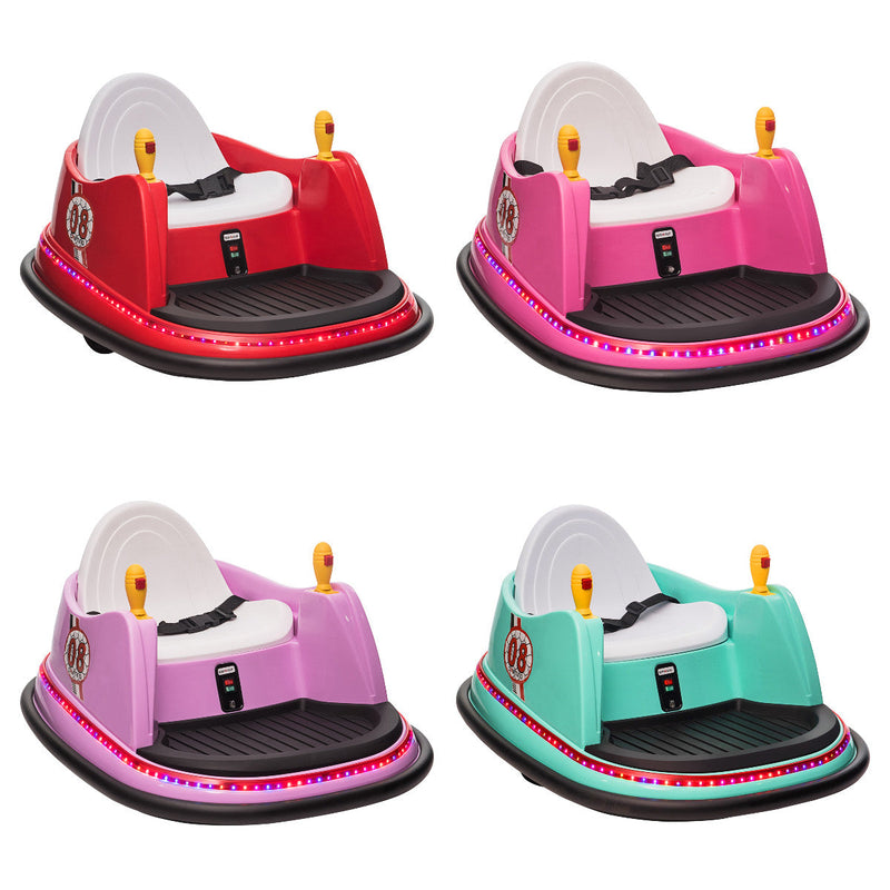 Load image into Gallery viewer, 6V Kids Ride-On Bumper Car with Remote Control, 360° Spin and Flashing Lights for Toddlers
