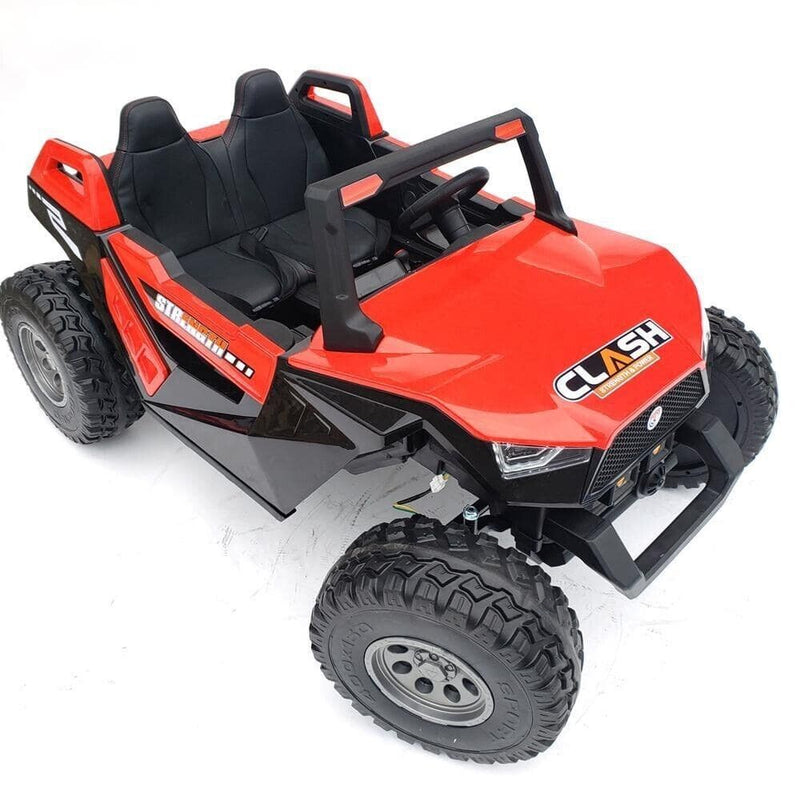 Load image into Gallery viewer, Red 24V Kids Ride-On Car 4×4 UTV Buggy with Remote Control and Bluetooth Connectivity
