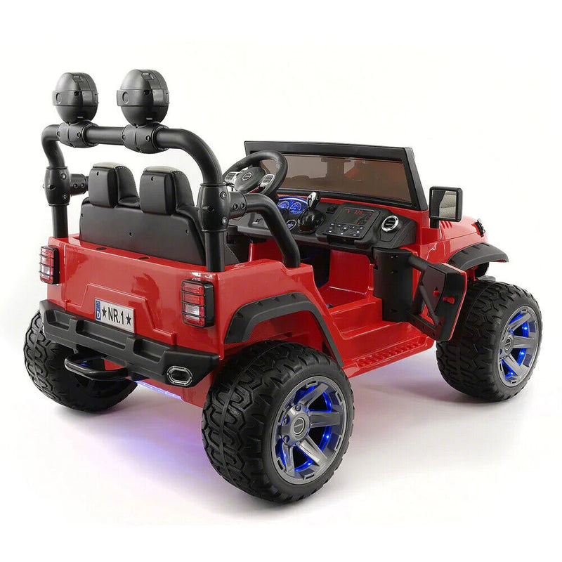 Load image into Gallery viewer, 12V CHILDREN&#39;S RIDE-ON JEEP TRUCK CAR, DUAL POWERFUL MOTORS, TWO SEAT CAPACITY, HIGH-GRIP TYRES, LED LIGHTS &amp; REMOTE CONTROL
