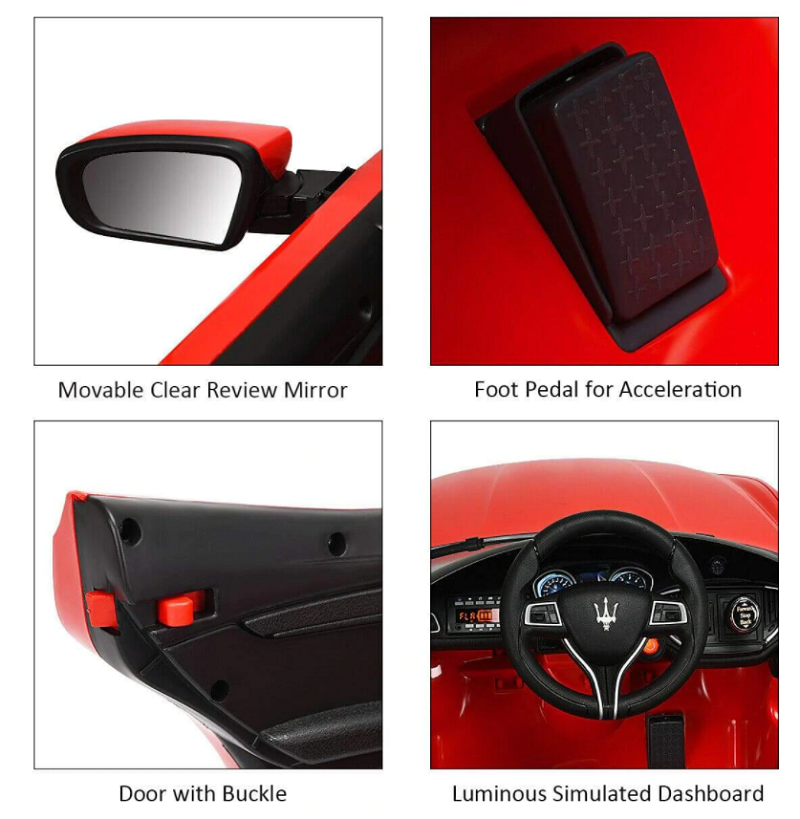 Load image into Gallery viewer, 12V Maserati Ghibli Kids Ride-On Car in Red - Distressed Packaging Included
