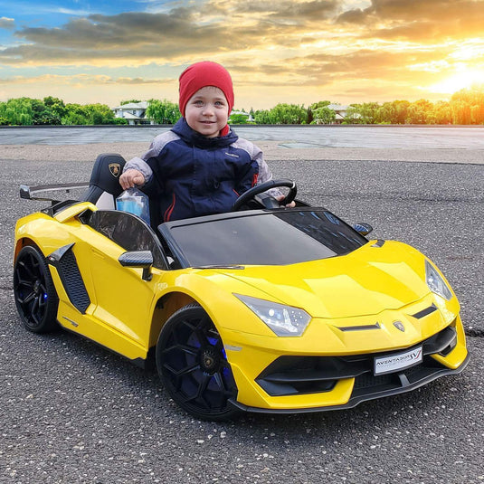 24V 2 SEATS AUTHENTIC LAMBORGHINI AVENTADOR SVJ CHILDREN'S RIDE-ON SPORTS VEHICLE, ILLUMINATION + REMOTE CONTROL