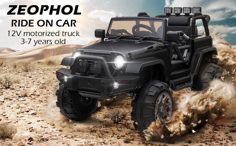 Load image into Gallery viewer, 12V Electric Ride-On Jeep Truck for Kids with Remote Control and 3 Speed Settings

