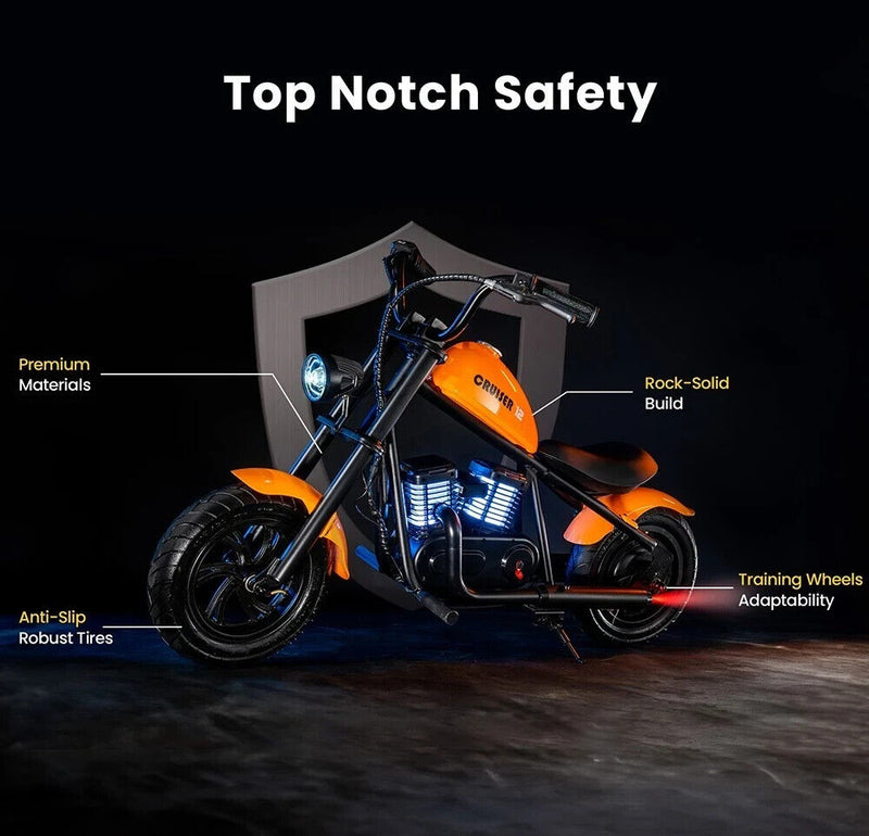 Load image into Gallery viewer, 24V Children&#39;s Boys Ride On Motorbike Chopper Bicycle 160W Engine 10MPH Velocity, Distance Tracker, Mist
