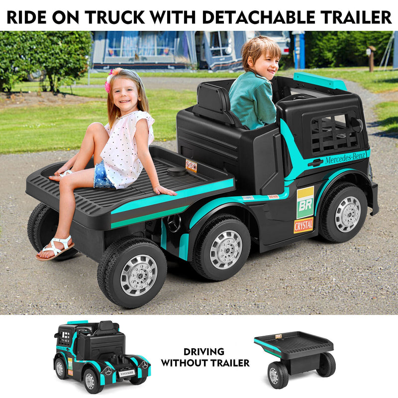 Load image into Gallery viewer, 12V10AH Battery Powered Kids Ride On Truck with Trailer and Remote Control
