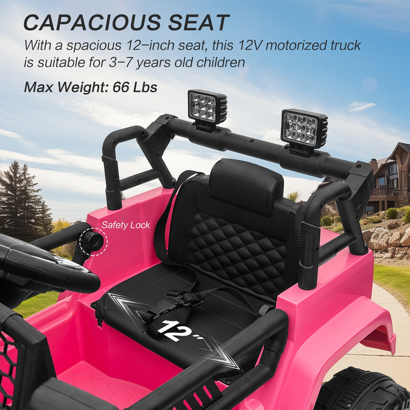 Load image into Gallery viewer, 12V Kids Ride-On Truck with Remote Control, Power Wheels, and LED Lights
