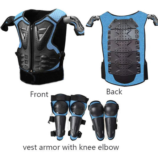 Kids Motocross Body Armor Back Protector Ride-On Horse Toy for Ages 4-15 Years