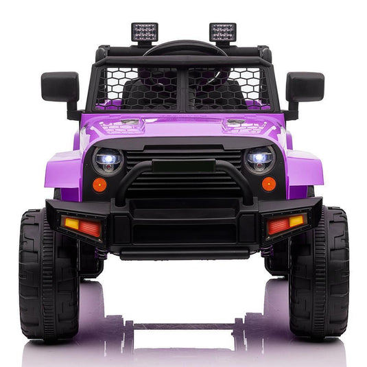 Electric Ride-On Car for Kids with Music, Lights, and Remote Control - Purple