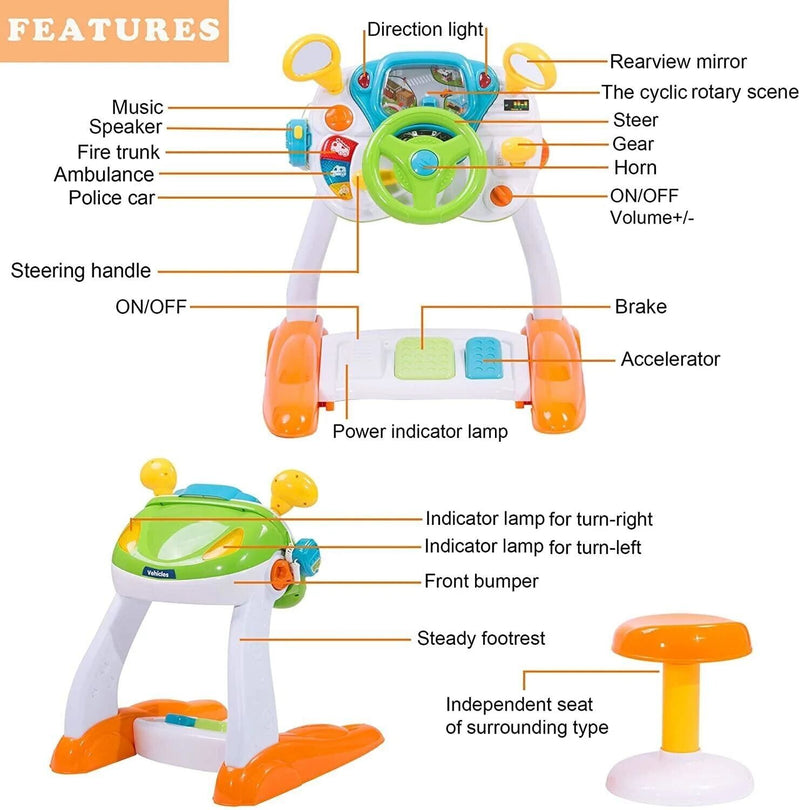 Load image into Gallery viewer, Interactive Toy Steering Wheel for Toddlers - Perfect for Imaginative Play and Motor Skills Development
